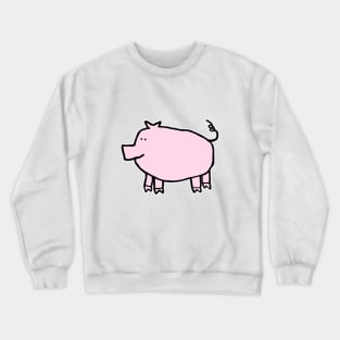 Soft Pink Pig Left Crewneck Sweatshirt